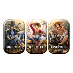 ONE PIECE CARD GAME TIN PACK SET VOL. 2  FULL ART SET 3X ENGLISH SEALED