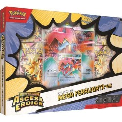 POKèMON CARD GAME COLLEZIONE ASCESA EROICA MEGA FERALIGATR EX 4 PACK ITALIANO SEALED