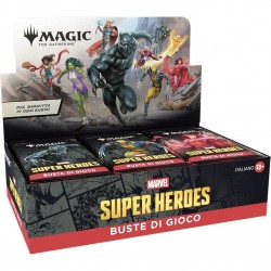 MAGIC THE GATHERING MARVEL SUPER HEROES DISPLAY BOX 24 BOOSTER PACK ITALIANO SEALED