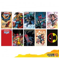 DEADPOOL / BATMAN REGULAR + 9 VARIANT SERIE COMPLETA SPILLATI PANINI COMICS MARVEL DC FUMETTO